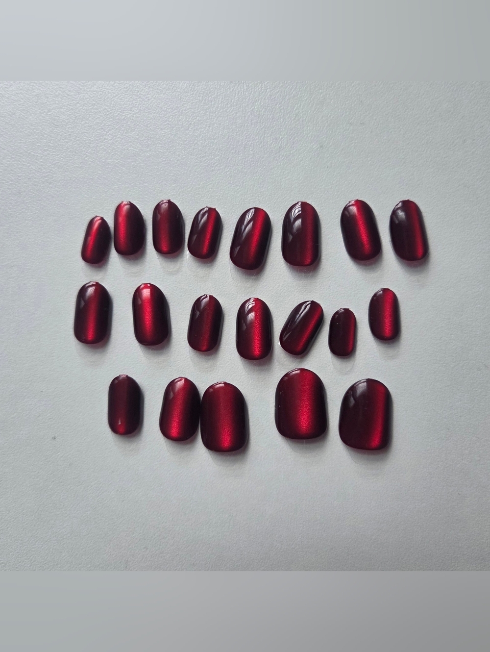Dark Red Press-On Nails